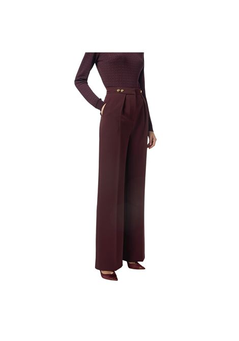 Pantaloni in crêpe con accessorio gioiello ELISABETTA FRANCHI | Pantaloni | PA09956E2EA4